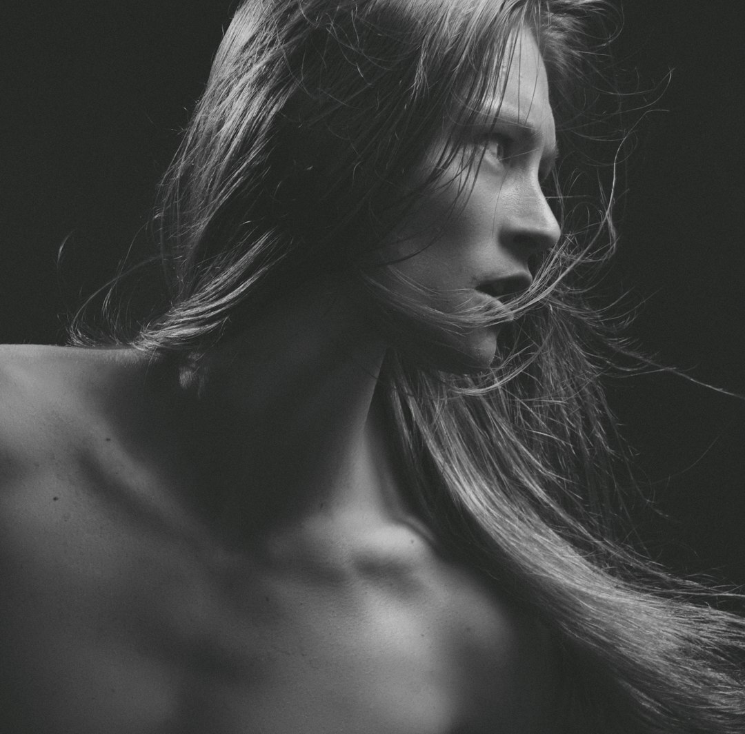 Portrait of a young Brazilian woman with long dark hair