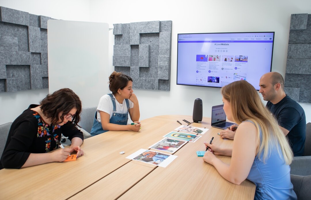 group discussion in meeting room